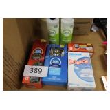 bounce dryer sheets/total home trash bags/dish
