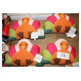 4ct turkey decorative pillows