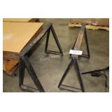 rolling metal sawhorses (lightly bent,used)