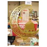 metal lighted crescent Ramadan table decor
