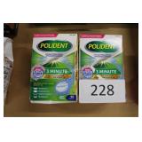 2-90ct polident dental appliance cleaner tabs