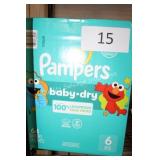 64ct pampers diapers size 6
