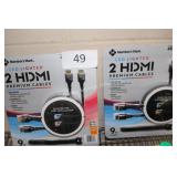 2-2ct 9ft LED lighted HDMI cables