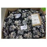 144ct mens black/multi color floral tshirts M