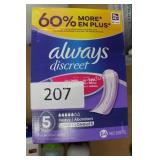 64ct always discreet long pads for bladder leaks