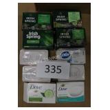 11ct asst dial/dove/irish spring soap bars