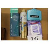 neutrogena shampoo/pantene hairspray/ blesswell