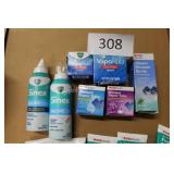 vicks vaporub/vicks sinex saline/shower vapor