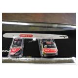 2 oregon chainsaw blades & bar (display)