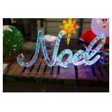 lighted noel sign