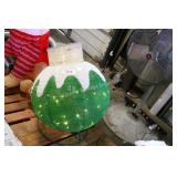 lighted green ornament decor