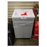 18" gray vanity w top