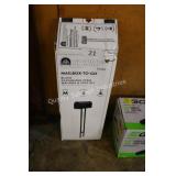 blk gal steel mailbox and post kit