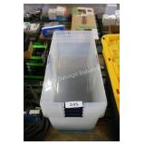 4 clear totes- no lids