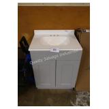24" gray vanity w top