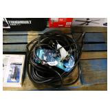 water hose and sprinklers