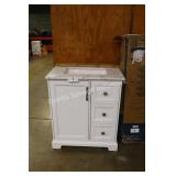 30" white vanity w top