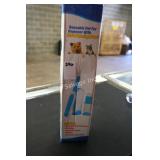 pet fur remover brush w/ self cleaning base