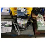 3 water hoses and sprinkler