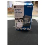 surge wall tap w/ usb charger (display)