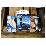 3 electric shavers