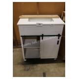 30" white farm style vanity w top