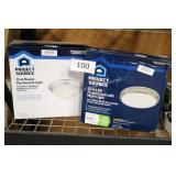 2 round light fixtures