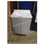 24" gray vanity w top