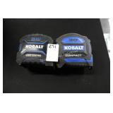 2 kobalt tape measures 25