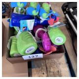 lot of cooling spray bottles w/ pan