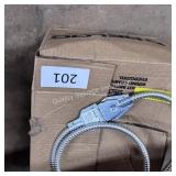 lot of metal covered wiring cable
