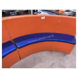 quarter circle retro bench