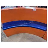 quarter circle retro bench