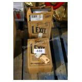 2 blk diecast LED EXIT signs