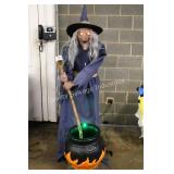 animated witch w cauldron (lobby)