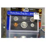 5pc 1970 us proof coin set (display)