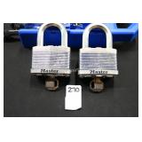 2 masterlock locks w/ keys (display)