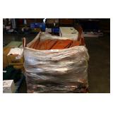 skid of wooden wall paneling