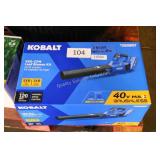 NEW-kobalt 40 blower (batt/ch in office)