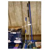 2 scrappers & brush & pole