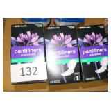 6-40ct unscented long pantiliners