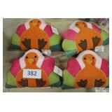 4ct turkey throw pillows