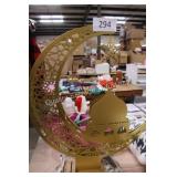 metal lighted crescent Ramadan table decor