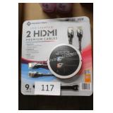 2-2pk 9ft LED lighted HDMI cables