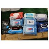 10ct asst antibacterial wipes/washcloths/baby