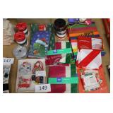 Christmas gift bags/ribbon/bike bag/gift card