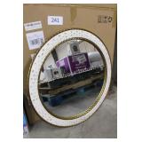 30ï¿½ round framed wall mirror