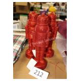 3ct red glitter nutcrackers