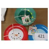 6ct asst character snack plates