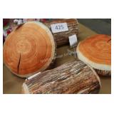 4ct stump & log throw pillows